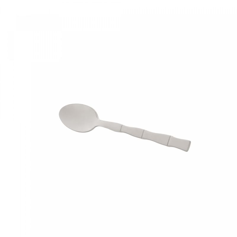 Jogo 6 Colheres P/ Chá Aço Inox e Cabo Plástico Bambu Natural 16cm