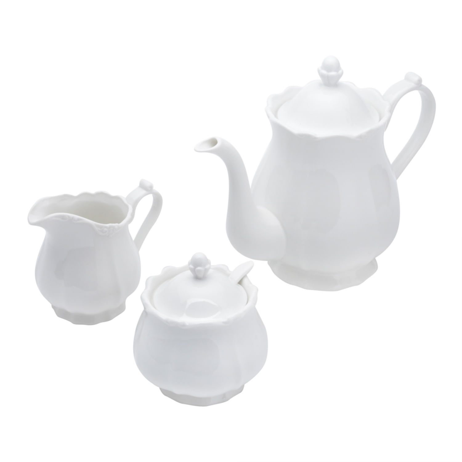 Conjunto 3 Peças para Chá Porcelana Rosa Wolff