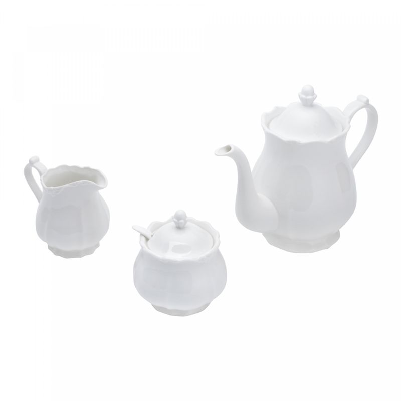 Conjunto 3 Peças para Chá Porcelana Rosa Wolff