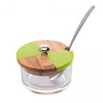 Acucareiro-de-Vidro-com-Tampa-de-Teca-Tea-9cm-x-7cm-Wolff-Craft