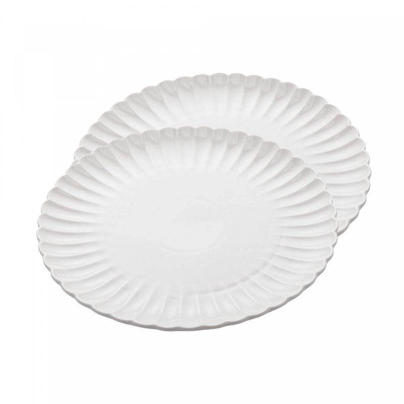 Conjunto-2-Pratos-para-Sobremesa-de-Porcelana-Petala-Branco-Matt-20cm-Wolff