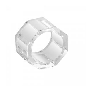 Conjunto 4 Anéis para Guardanapos de Cristal Óptico Round 5cm x 3cm - Wolff