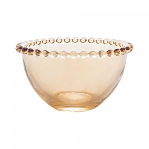 Conjunto 4 Bowls de Cristal Pearl Âmbar Metalizado 14cm x 8cm - Wolff