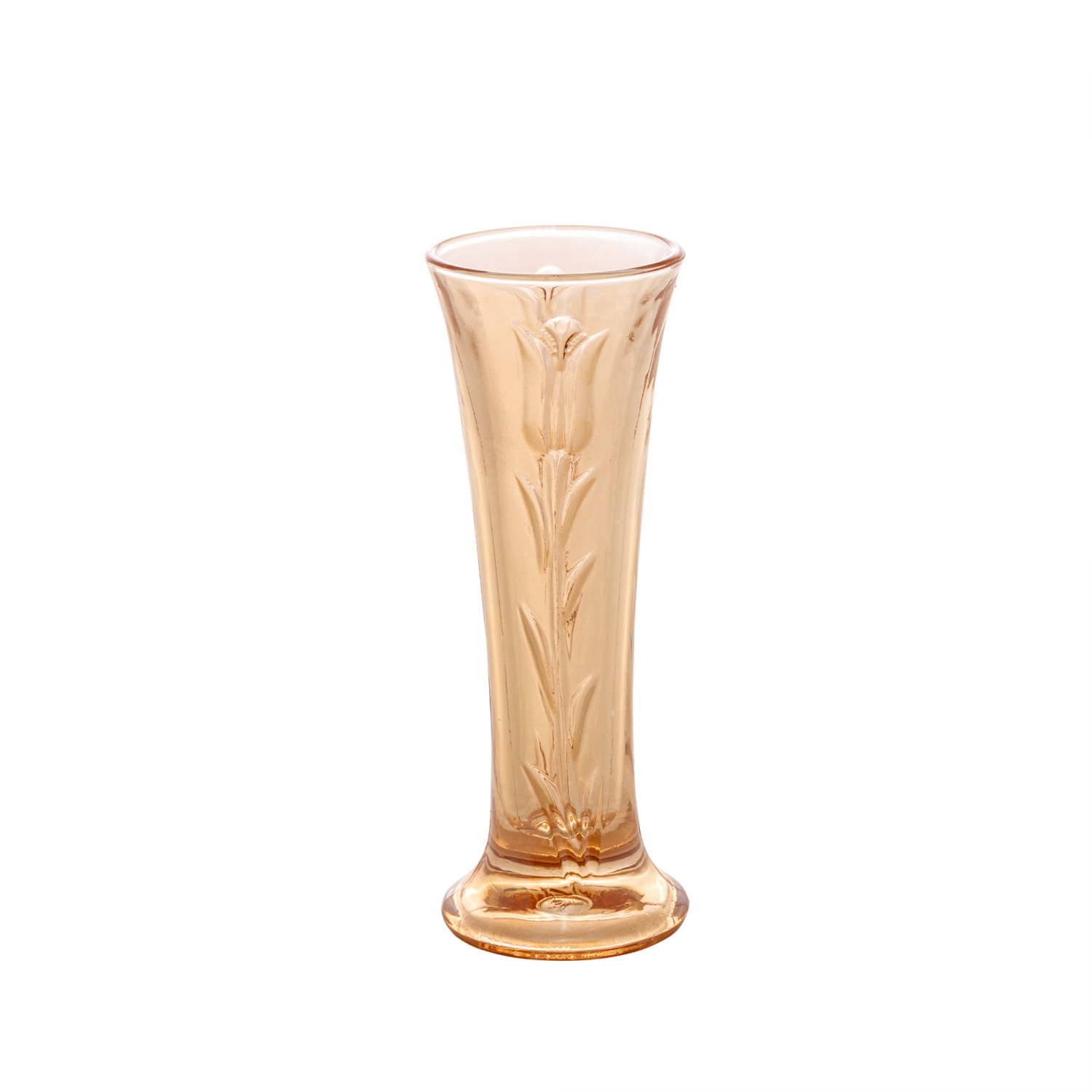 Vaso De Vidro Rose Âmbar 6cm X 15cm Wolff Woly 