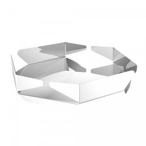 Centro de Mesa de Aço Inox Origami 31cm x 7cm x 31cm - Wolff