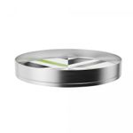 Bandeja-Redonda-Inox-Escovado-com-Fundo-de-Madeira-e-Vidro-Arganaz-31cm-Wolff