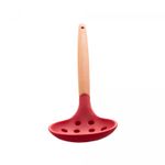 Escumadeira-de-Silicone-com-Cabo-em-Bambu-Charmy-Vermelho-315cm-Lyor