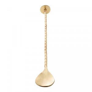 Colher Bailarina de Aço Inox Tress Dourado 26cm - Lyor