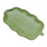 Folha-Decorativa-de-Ceramica-Banana-Leaf-Verde-255cm-x-15cm-x-3cm-Lyor