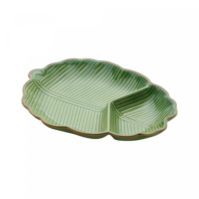 Folha-Decorativa-de-Ceramica-Banana-Leaf-Verde-265cm-x-20cm-x-4cm-Lyor