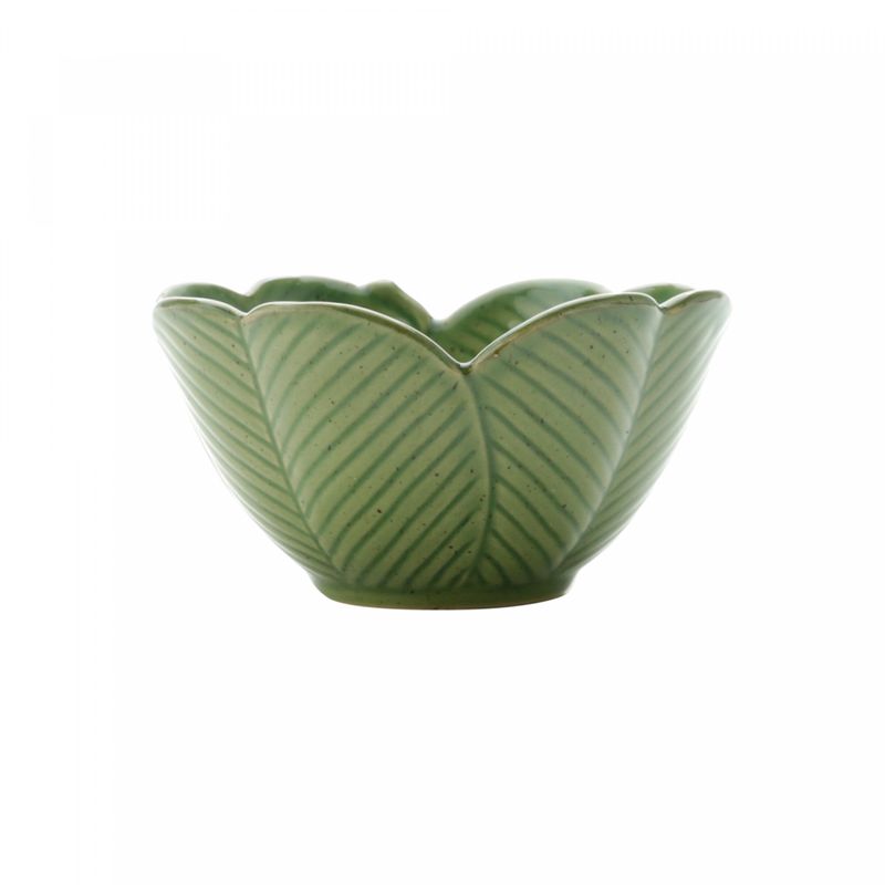 Centro-de-Mesa-Decorativo-de-Ceramica-Banana-Leaf-Verde-13cm-x-7cm-Lyor