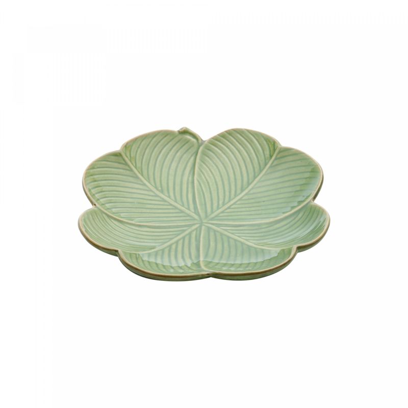 Folha-Decorativa-de-Ceramica-Banana-Leaf-Verde-20cm-x-20cm-x-3cm-Lyor