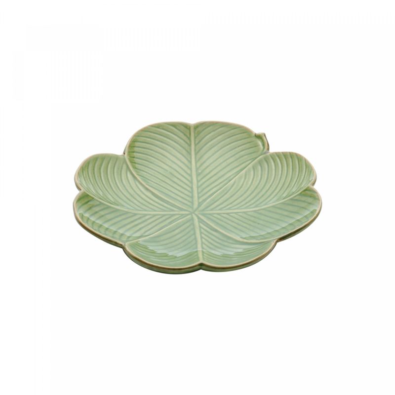 Folha-Decorativa-de-Ceramica-Banana-Leaf-Verde-20cm-x-20cm-x-3cm-Lyor