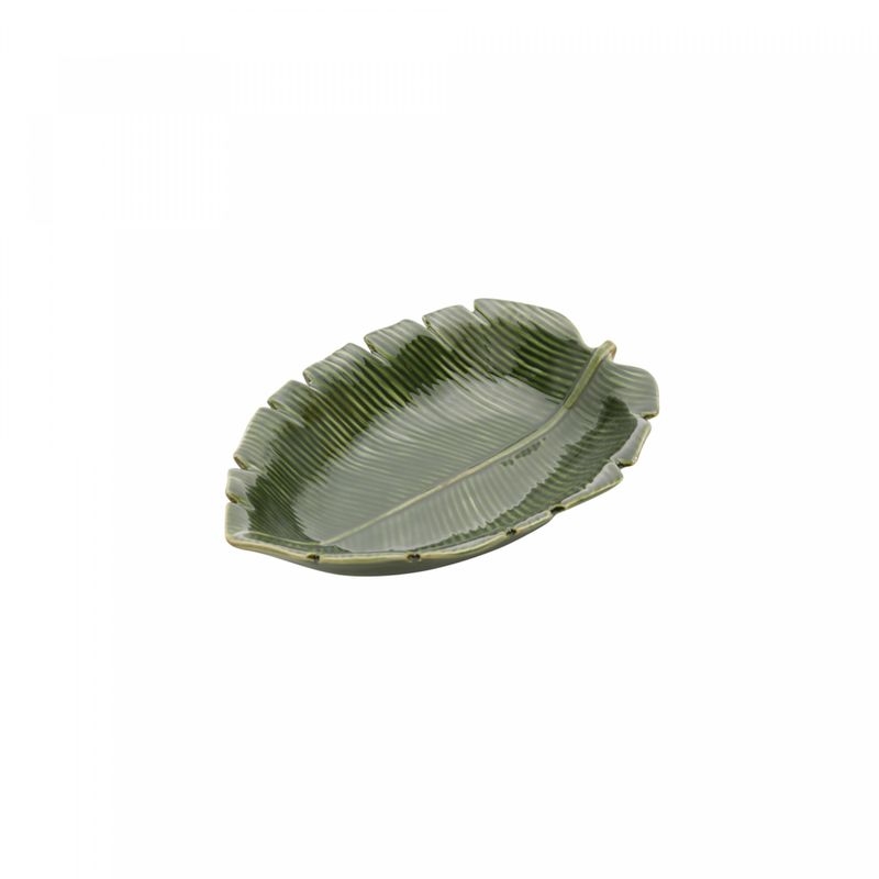 Folha-Decorativa-de-Ceramica-Banana-Leaf-Verde-23cm-x-16cm-x-45cm-Lyor