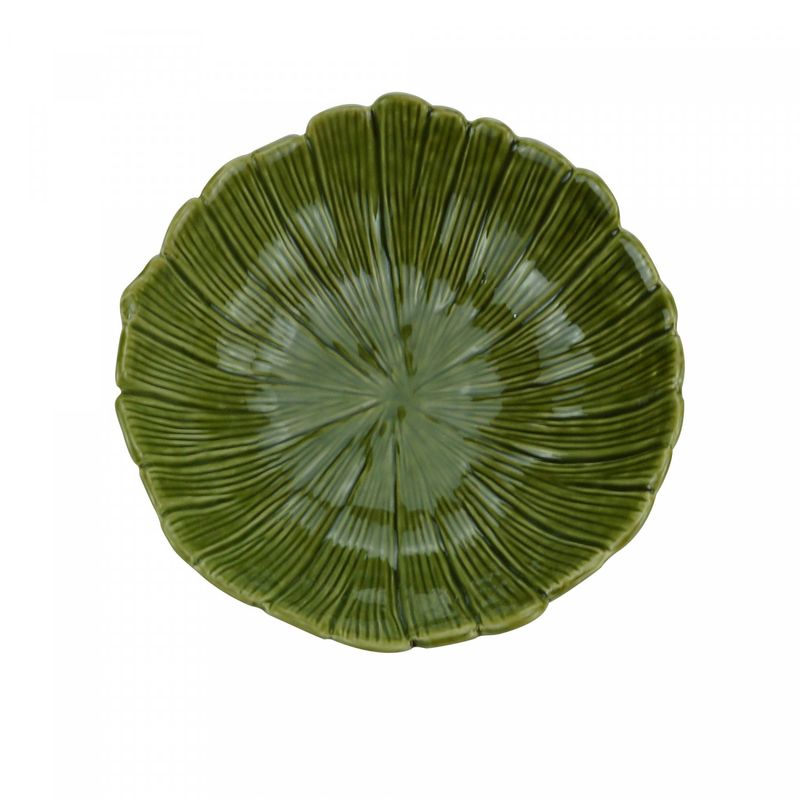 Centro-de-Mesa-Decorativo-de-Ceramica-Banana-Leaf-Verde-20cm-x-20cm-x-7cm-Lyor