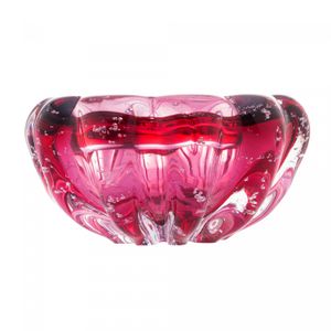 Centro de Mesa de Vidro Italy Rosa 16cm x 8cm - Lyor