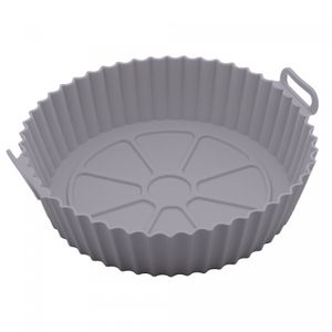 Forma Redonda de Silicone para Air Fryer Cinza 19cm x 6,5cm - Lyor