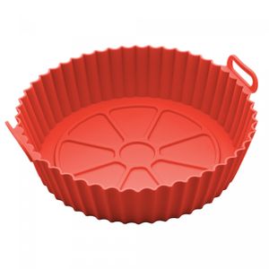 Forma Redonda de Silicone para Air Fryer Vermelha 17cm x 5,5cm - Lyor