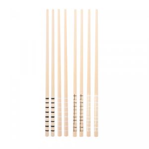 Conjunto 4 Pares de Hashi de Bambu com Estampa 24cm - Lyor