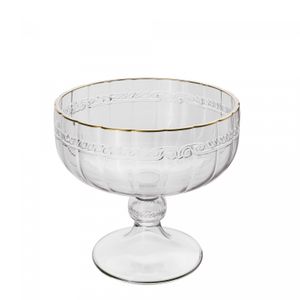 Taça para Sobremesa de Cristal Ecológico com Fio de Ouro Imperial 200ml - Lyor