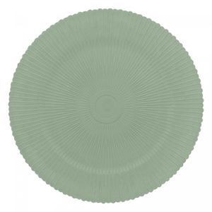 Sousplat de Plástico Ônix Verde 33cm - Lyor