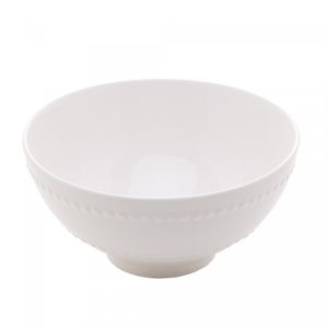 Bowl de Porcelana New Bone Pearl Branco 13,5cm x 6,5cm - Lyor