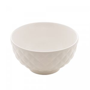 Bowl de Porcelana Diamond Branco 11,5cm x 6cm -Lyor