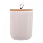 Potiche-de-Ceramica-com-Tampa-de-Bambu-e-Pegador-de-Corda-Lines-Branco-10cm-x-10cm-x-125cm-Lyor