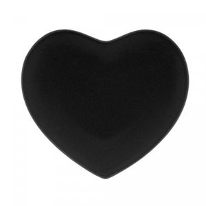 Coração Decorativo de Cerâmica Heart Preto 19cm x 18cm x 2cm - Lyor