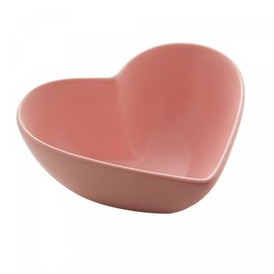 Coração Decorativo de Cerâmica Heart Rosa 18cm x 16cm x 6cm - Lyor