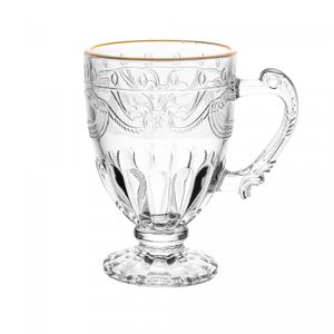 Caneca de Cristal Ecológico com Fio de Ouro Imperial 190ml - Lyor