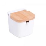 Saleiro-de-Mesa-de-Ceramica-com-Tampa-de-Bambu-e-Colher-Bianco-9cm-x-85cm-Lyor