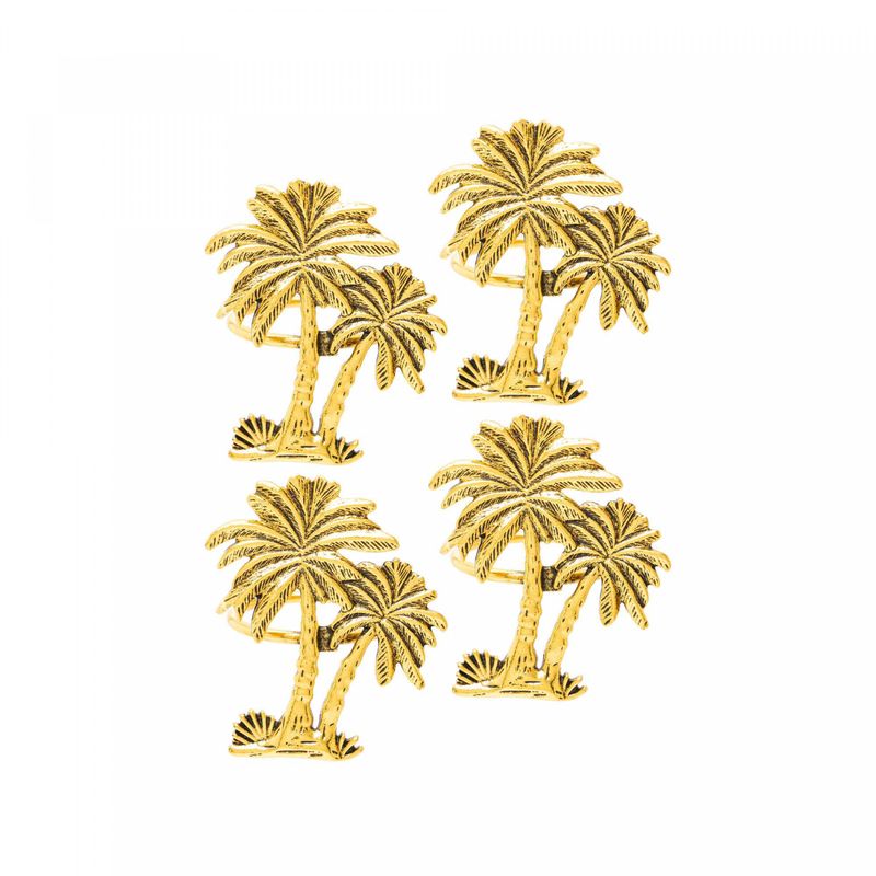 Conjunto-4-Aneis-para-Guardanapos-de-Zamac-Palm-Tree-Dourado-5cm-x-6cm-Wolff
