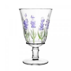 Taça para Água de Cristal Lavanda Hand Painting 240ml - Lyor