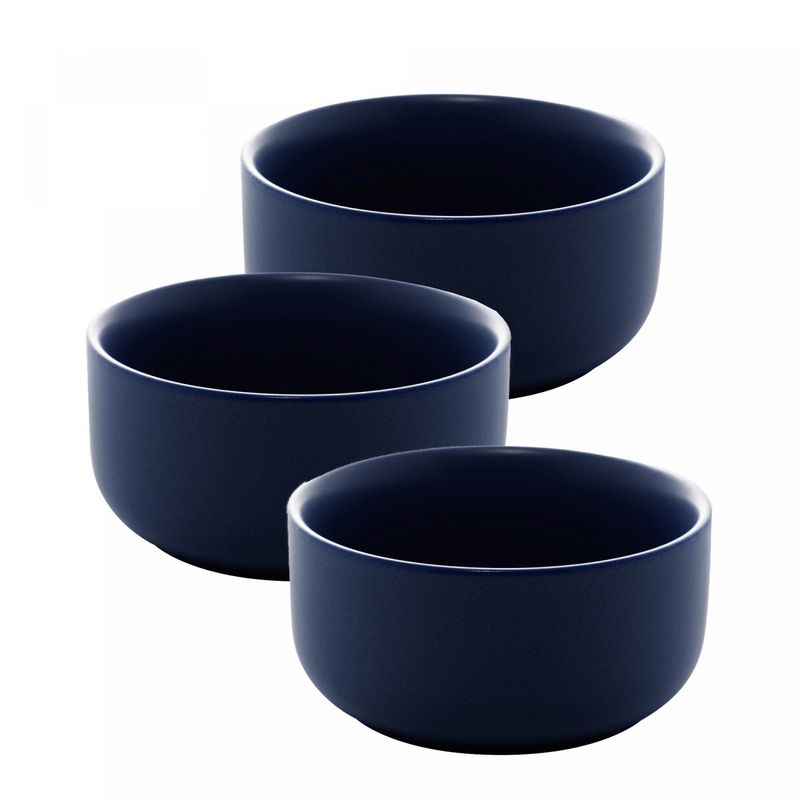 Conjunto-3-Petisqueiras-de-Porcelana-Nordica-Azul-Escuro-Matt-11cm-x-5cm-Wolff